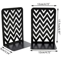 FUIENKO Serre-livres Décoratif Classique En Métal, Porte-revues Sur Pied, 4 Tapis Antidérapants, Porte-livre Robuste, 2 Pièces -Petit rangement Soldes Magasin 68243301 4