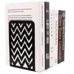 FUIENKO Serre-livres Décoratif Classique En Métal, Porte-revues Sur Pied, 4 Tapis Antidérapants, Porte-livre Robuste, 2 Pièces -Petit rangement Soldes Magasin 68243301 5