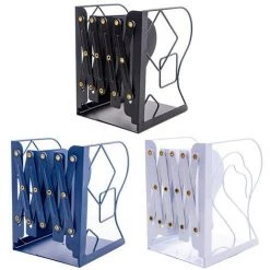 FUIENKO Support De Livre Rétractable Télescopique En Métal, Serre-livres, étagère, Organisateur De Livres, Fournitures De Bureau, D'école à Domicile,Black -Petit rangement Soldes Magasin 68243307 2