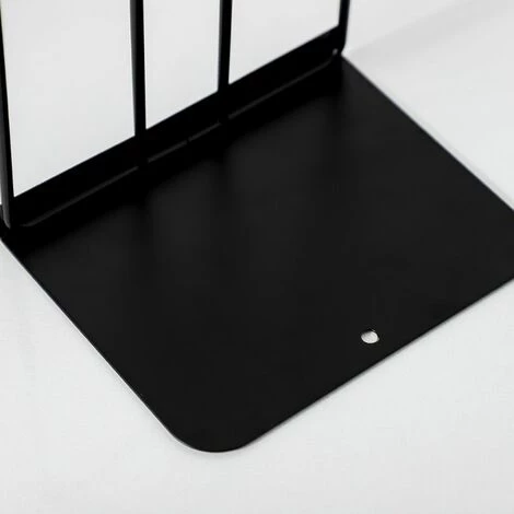 FUIENKO 1 Paire De Serre-livres En Fer, Support De Livre Simple De Bureau Antidérapant, Support D'étagère, Organisateur De Magazines De Bureau Blanc, Noir,Black 7 FUIENKO 1 Paire De Serre-livres En Fer, Support De Livre Simple De Bureau Antidérapant, Support D'étagère, Organisateur De Magazines De Bureau Blanc, Noir,Black – Image 5