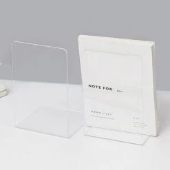 FUIENKO Serre-livres En Acrylique Transparent 12x12.5x18.5, 1 Pièce, Organisateur De Bureau En Forme De L, Porte-livre De Bureau, Accessoires De Papeterie Scolaire,A -Petit rangement Soldes Magasin 68243427 3