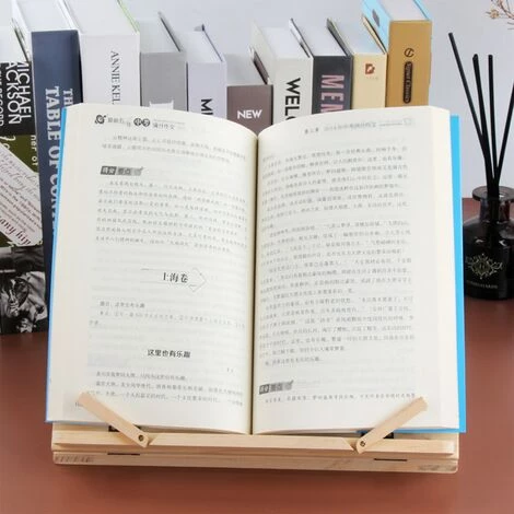 FUIENKO Support De Livres De Cuisine Pliable En Bois, Tout Nouveau, Support De Lecture Pour Livre De Lecture, Tablette PC,A 5 FUIENKO Support De Livres De Cuisine Pliable En Bois, Tout Nouveau, Support De Lecture Pour Livre De Lecture, Tablette PC,A – Image 3