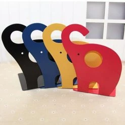 FUIENKO NewNew – Support De Livre Avec Girafe Et éléphant, En Métal, Avec Dessin Animé, Serre-livre De Lecture, étagère, 2 Pièces/ensemble,as Picture -Petit rangement Soldes Magasin 68243598 2