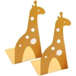 FUIENKO NewNew – Support De Livre Avec Girafe Et éléphant, En Métal, Avec Dessin Animé, Serre-livre De Lecture, étagère, 2 Pièces/ensemble,as Picture -Petit rangement Soldes Magasin 68243598 3