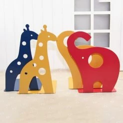 FUIENKO NewNew – Support De Livre Avec Girafe Et éléphant, En Métal, Avec Dessin Animé, Serre-livre De Lecture, étagère, 2 Pièces/ensemble,as Picture -Petit rangement Soldes Magasin 68243598 4