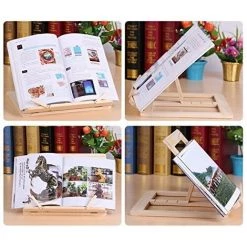 FUIENKO Support En Bois Portable Pliable Et Réglable, Support De Refroidissement, Affichage De Table De Bureau, Support De Lecture, Support De Chevalet Pour Livre Bible, Table IPad 10 FUIENKO Support En Bois Portable Pliable Et Réglable, Support De Refroidissement, Affichage De Table De Bureau, Support De Lecture, Support De Chevalet Pour Livre Bible, Table IPad -Petit rangement Soldes Magasin 68243648 4