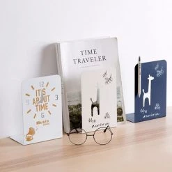 FUIENKO Organisateur De Livres En Métal Creux, Nouveau, 2 Pièces/ensemble, Organisateur De Bureau, Serre-livres, Fin De Livre, Support D'étagère, Bibliothèque, Accessoires De Bureau à Domicile,as Picture -Petit rangement Soldes Magasin 68243650 5