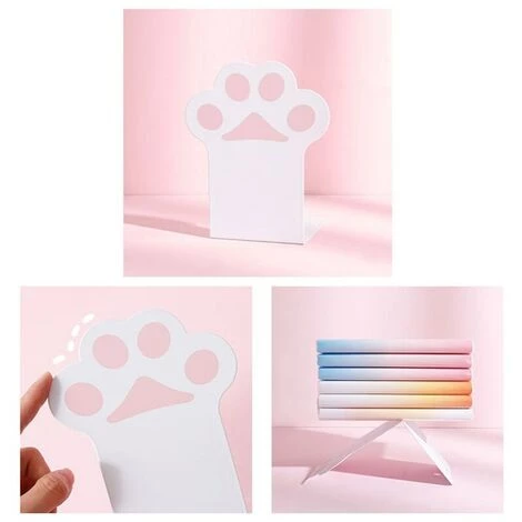 FUIENKO Serre-livres Décoratifs En Métal Avec Patte De Chat, 2 Pièces, Bouchon De Livre Robuste, Antidérapant, Pour Enfants, Livres, Films, Vidéos, Cd,Rose 6 FUIENKO Serre-livres Décoratifs En Métal Avec Patte De Chat, 2 Pièces, Bouchon De Livre Robuste, Antidérapant, Pour Enfants, Livres, Films, Vidéos, Cd,Rose – Image 4