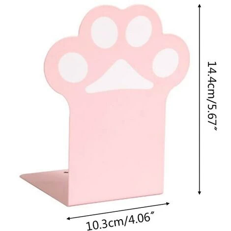 FUIENKO Serre-livres Décoratifs En Métal Avec Patte De Chat, 2 Pièces, Bouchon De Livre Robuste, Antidérapant, Pour Enfants, Livres, Films, Vidéos, Cd,Rose 7 FUIENKO Serre-livres Décoratifs En Métal Avec Patte De Chat, 2 Pièces, Bouchon De Livre Robuste, Antidérapant, Pour Enfants, Livres, Films, Vidéos, Cd,Rose – Image 5