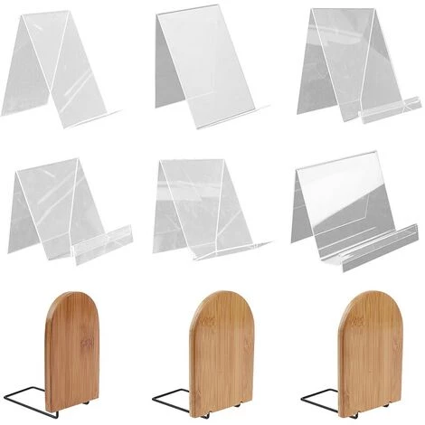 FUIENKO Présentoir De Livres En Acrylique, Cadre De Photo, Support De Brochures, Organisateur De Produits De Montres, Accessoires Scolaires Et De Bureau,Book Ends 5 FUIENKO Présentoir De Livres En Acrylique, Cadre De Photo, Support De Brochures, Organisateur De Produits De Montres, Accessoires Scolaires Et De Bureau,Book Ends – Image 3