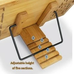 FUIENKO Support De Livre De Cuisine En Bambou, Support De Livre De Cuisine Pliable Pour Tablette Avec Support Réglable Et Motif élégant 10 FUIENKO Support De Livre De Cuisine En Bambou, Support De Livre De Cuisine Pliable Pour Tablette Avec Support Réglable Et Motif élégant -Petit rangement Soldes Magasin 68243837 4