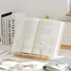 FUIENKO Support D'étagère En Bois, Cadre De Lecture Ou Tablette PC, également Pupitre Pour Chevalet De Dessin, Serre-livres De Table Pour Livre Ou Papeterie,,A -Petit rangement Soldes Magasin 68243840 3