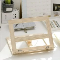 FUIENKO Support D'étagère En Bois, Cadre De Lecture Ou Tablette PC, également Pupitre Pour Chevalet De Dessin, Serre-livres De Table Pour Livre Ou Papeterie,,A -Petit rangement Soldes Magasin 68243840 4
