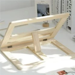FUIENKO Support D'étagère En Bois, Cadre De Lecture Ou Tablette PC, également Pupitre Pour Chevalet De Dessin, Serre-livres De Table Pour Livre Ou Papeterie,,A -Petit rangement Soldes Magasin 68243840 5