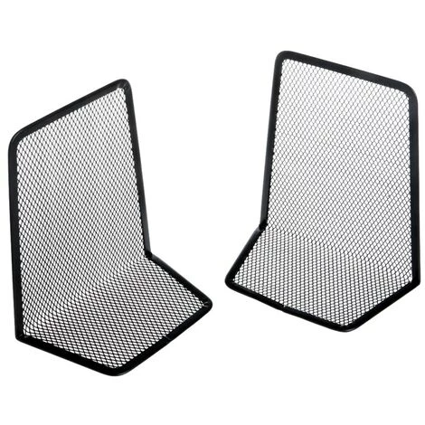 FUIENKO 1 Paire De Serre-livres En Maille De Métal Noir Pour La Maison Et Le Bureau, Support Organisateur, Livraison Directe 4 FUIENKO 1 Paire De Serre-livres En Maille De Métal Noir Pour La Maison Et Le Bureau, Support Organisateur, Livraison Directe – Image 2