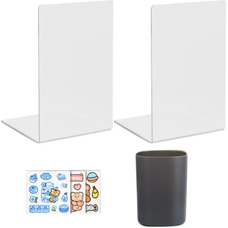 FUIENKO Support Décoratif Invisible En Bout De Livre, Fournitures De Papeterie, Organisateur De 2 Pièces, Bouchon De Livre Pour Bureau, école, Maison, Bibliothèque,Clair,CHINA 4 FUIENKO Support Décoratif Invisible En Bout De Livre, Fournitures De Papeterie, Organisateur De 2 Pièces, Bouchon De Livre Pour Bureau, école, Maison, Bibliothèque,Clair,CHINA – Image 2