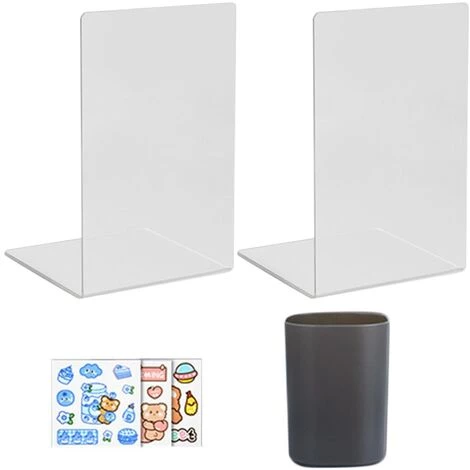 FUIENKO Support Décoratif Invisible En Bout De Livre, Fournitures De Papeterie, Organisateur De 2 Pièces, Bouchon De Livre Pour Bureau, école, Maison, Bibliothèque,Clair,CHINA 5 FUIENKO Support Décoratif Invisible En Bout De Livre, Fournitures De Papeterie, Organisateur De 2 Pièces, Bouchon De Livre Pour Bureau, école, Maison, Bibliothèque,Clair,CHINA – Image 3