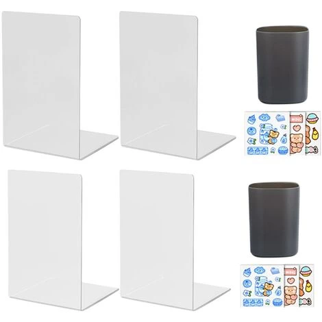 FUIENKO Support Décoratif Invisible En Bout De Livre, Fournitures De Papeterie, Organisateur De 2 Pièces, Bouchon De Livre Pour Bureau, école, Maison, Bibliothèque,Clair,CHINA 6 FUIENKO Support Décoratif Invisible En Bout De Livre, Fournitures De Papeterie, Organisateur De 2 Pièces, Bouchon De Livre Pour Bureau, école, Maison, Bibliothèque,Clair,CHINA – Image 4