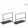 FUIENKO Serre-livres En Fer Forgé, 1 Paire, Support De Livre Simple, Support De Magazine De Bureau,Black 2 FUIENKO Serre-livres En Fer Forgé, 1 Paire, Support De Livre Simple, Support De Magazine De Bureau,Black -Petit rangement Soldes Magasin 68243970 1