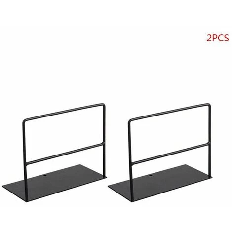 FUIENKO Serre-livres En Fer Forgé, 1 Paire, Support De Livre Simple, Support De Magazine De Bureau,Black 3 FUIENKO Serre-livres En Fer Forgé, 1 Paire, Support De Livre Simple, Support De Magazine De Bureau,Black