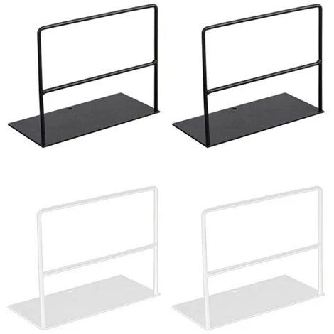 FUIENKO Serre-livres En Fer Forgé, 1 Paire, Support De Livre Simple, Support De Magazine De Bureau,Black 5 FUIENKO Serre-livres En Fer Forgé, 1 Paire, Support De Livre Simple, Support De Magazine De Bureau,Black – Image 3