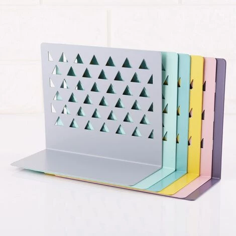 FUIENKO L74A Organisateur De Livres En Métal Creux, Organisateur De Bureau, Serre-livres, Extrémités De Livre, Support étagère, Bibliothèque, Fournitures De Bureau à Domicile,BL 7 FUIENKO L74A Organisateur De Livres En Métal Creux, Organisateur De Bureau, Serre-livres, Extrémités De Livre, Support étagère, Bibliothèque, Fournitures De Bureau à Domicile,BL – Image 5