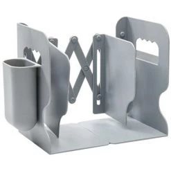 FUIENKO Serre-livres Pratiques Avec étui à Stylo, Support Décoratif De Bureau Simple Et Robuste Pour écoliers Et Familles De Bureau,Grey,France