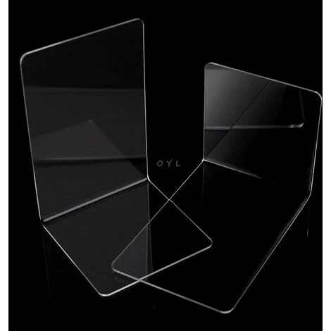 FUIENKO Serre-livres En L Transparents En Acrylique, Organisateur De Table, Pupitre, Support De Livre, Papeterie Scolaire, Accessoires De Bureau, 2 Pièces,S 5 FUIENKO Serre-livres En L Transparents En Acrylique, Organisateur De Table, Pupitre, Support De Livre, Papeterie Scolaire, Accessoires De Bureau, 2 Pièces,S – Image 3