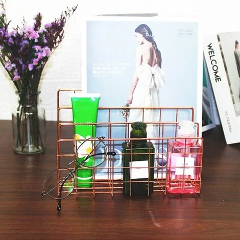 FUIENKO Support De Rangement De Livre De Bureau En Fer Forgé, Support De Magazine, Support De Rangement De Fichiers En Métal De Bureau, Support De Rangement De Papiers De Livre,Gold 4 FUIENKO Support De Rangement De Livre De Bureau En Fer Forgé, Support De Magazine, Support De Rangement De Fichiers En Métal De Bureau, Support De Rangement De Papiers De Livre,Gold – Image 2