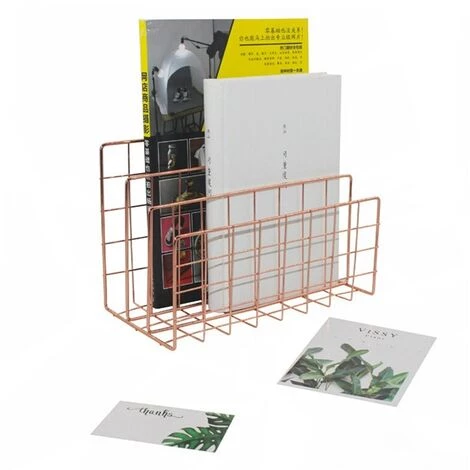 FUIENKO Support De Rangement De Livre De Bureau En Fer Forgé, Support De Magazine, Support De Rangement De Fichiers En Métal De Bureau, Support De Rangement De Papiers De Livre,Gold 6 FUIENKO Support De Rangement De Livre De Bureau En Fer Forgé, Support De Magazine, Support De Rangement De Fichiers En Métal De Bureau, Support De Rangement De Papiers De Livre,Gold – Image 4