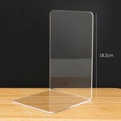 FUIENKO Support De Livre Transparent En Acrylique Pour Chambre D'étudiant, Accessoires De Bureau, Finition De Livre, Décoration De Bureau Pour Enseignant,2pcs