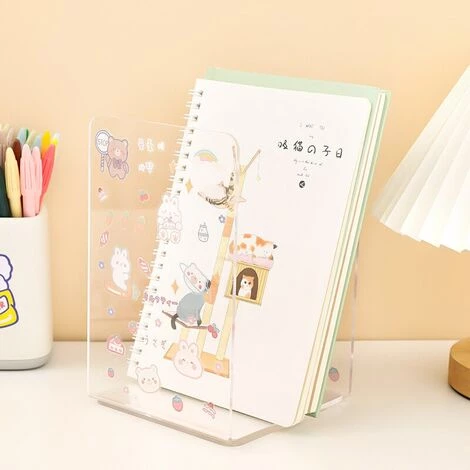 FUIENKO Support De Livre Transparent En Acrylique Pour Chambre D'étudiant, Accessoires De Bureau, Finition De Livre, Décoration De Bureau Pour Enseignant,2pcs 7 FUIENKO Support De Livre Transparent En Acrylique Pour Chambre D'étudiant, Accessoires De Bureau, Finition De Livre, Décoration De Bureau Pour Enseignant,2pcs – Image 5