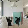 FUIENKO Serre-livres En Métal Avec Chat Mignon Noir, 1 Paire, Supports De Livres Pour Chaton Persan Creux, Légers, Durables Et Antidérapants 2 FUIENKO Serre-livres En Métal Avec Chat Mignon Noir, 1 Paire, Supports De Livres Pour Chaton Persan Creux, Légers, Durables Et Antidérapants -Petit rangement Soldes Magasin 68244182 1