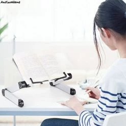FUIENKO Support De Table Pour Ordinateur Portable De Bureau, Support De Livre, étagères De Lecture En Métal Réglables à 360 Degrés, Serre-livres En Alliage D'aluminium,BK -Petit rangement Soldes Magasin 68244195 3