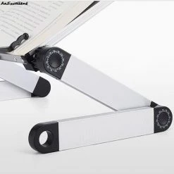 FUIENKO Support De Table Pour Ordinateur Portable De Bureau, Support De Livre, étagères De Lecture En Métal Réglables à 360 Degrés, Serre-livres En Alliage D'aluminium,BK -Petit rangement Soldes Magasin 68244195 5