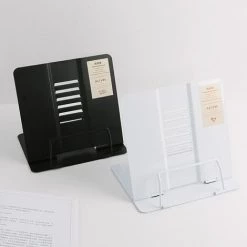 FUIENKO Serre-livres En Métal De Style Concis, Support De Bureau Pour Livres, étagère Réglable, Accessoires Pour Livres,WHITE -Petit rangement Soldes Magasin 68244206 2