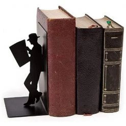 FUIENKO Serre-livres En Fer Antidérapant 1x Ce, Support De Livre De Lecture Rétro, Décor De Bouchon,C -Petit rangement Soldes Magasin 68244243 2