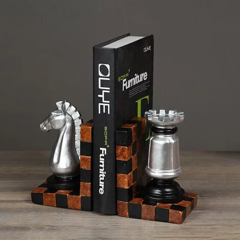 FUIENKO Support De Livre Modèle D'échecs De Cheval En Résine Antique Ornements Maison Bureau Salle D'étude Bibliothèque Décoration Serre-livres Cadeaux D'artisanat Vintage,A Pair 4 FUIENKO Support De Livre Modèle D'échecs De Cheval En Résine Antique Ornements Maison Bureau Salle D'étude Bibliothèque Décoration Serre-livres Cadeaux D'artisanat Vintage,A Pair – Image 2