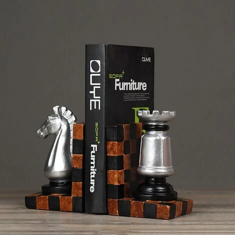 FUIENKO Support De Livre Modèle D'échecs De Cheval En Résine Antique Ornements Maison Bureau Salle D'étude Bibliothèque Décoration Serre-livres Cadeaux D'artisanat Vintage,A Pair 5 FUIENKO Support De Livre Modèle D'échecs De Cheval En Résine Antique Ornements Maison Bureau Salle D'étude Bibliothèque Décoration Serre-livres Cadeaux D'artisanat Vintage,A Pair – Image 3