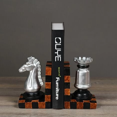 FUIENKO Support De Livre Modèle D'échecs De Cheval En Résine Antique Ornements Maison Bureau Salle D'étude Bibliothèque Décoration Serre-livres Cadeaux D'artisanat Vintage,A Pair 6 FUIENKO Support De Livre Modèle D'échecs De Cheval En Résine Antique Ornements Maison Bureau Salle D'étude Bibliothèque Décoration Serre-livres Cadeaux D'artisanat Vintage,A Pair – Image 4