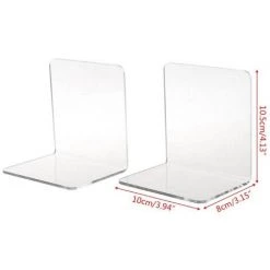 FUIENKO Serre-livres En Acrylique Transparent En Forme De L, 2 Pièces, Organisateur De Bureau, étagère De Bureau, Porte-livre, Papeterie Scolaire, Accessoires De Décoration De Bureau 9 FUIENKO Serre-livres En Acrylique Transparent En Forme De L, 2 Pièces, Organisateur De Bureau, étagère De Bureau, Porte-livre, Papeterie Scolaire, Accessoires De Décoration De Bureau -Petit rangement Soldes Magasin 68244308 3