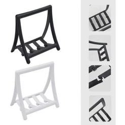 FUIENKO Organisateur De Livres De Bureau, Porte-livre Décoratif En PP Antidérapant 6x3.6x6.57 Pouces Pouvant Contenir 3-4 Livres Pour La Cuisine Et Le Bureau,White 11 FUIENKO Organisateur De Livres De Bureau, Porte-livre Décoratif En PP Antidérapant 6x3.6x6.57 Pouces Pouvant Contenir 3-4 Livres Pour La Cuisine Et Le Bureau,White -Petit rangement Soldes Magasin 68244316 5