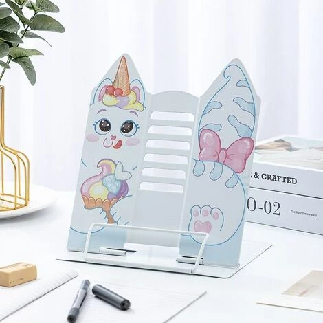 FUIENKO Étagère à Livres En Forme De Chat Mignon De Dessin Animé A4, Support Réglable En Forme De L Pour Tablette Pc Et Téléphone Portable, Organisateur De Livres,black 5 FUIENKO Étagère à Livres En Forme De Chat Mignon De Dessin Animé A4, Support Réglable En Forme De L Pour Tablette Pc Et Téléphone Portable, Organisateur De Livres,black – Image 3