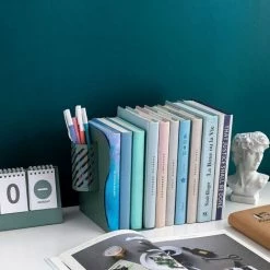 FUIENKO Serre-livres Rétractables Pour étagères, Support De Livre, étagère Réglable Avec Porte-stylo, Organisateur De Bureau, Accessoires De Bureau,pink -Petit rangement Soldes Magasin 68244333 2