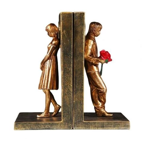 FUIENKO Serre-livres En Résine, 2 Pièces, Fin De Livre, étagère, Moule De Figurine 3D, Fin De Livre, Figurine Miniature, Support De Livre Décoratif Sujetalibros,Golden 3 FUIENKO Serre-livres En Résine, 2 Pièces, Fin De Livre, étagère, Moule De Figurine 3D, Fin De Livre, Figurine Miniature, Support De Livre Décoratif Sujetalibros,Golden