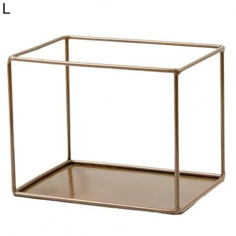 FUIENKO Support De Livre Au Design Géométrique, étagère De Rangement En Fer Pour Album Photo, Serre-livres,Brown D 3 FUIENKO Support De Livre Au Design Géométrique, étagère De Rangement En Fer Pour Album Photo, Serre-livres,Brown D