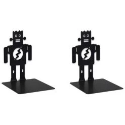 FUIENKO Embouts De Livre En Métal Ajouré M17F, Camion/Cactus, Pour La Maison, Le Bureau, Support D'étagère, Bouchons De Livres Décoratifs Pour La Maison,Robot