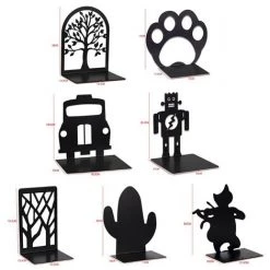 FUIENKO Embouts De Livre En Métal Ajouré M17F, Camion/Cactus, Pour La Maison, Le Bureau, Support D'étagère, Bouchons De Livres Décoratifs Pour La Maison,Robot -Petit rangement Soldes Magasin 68244466 4