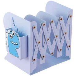FUIENKO Porte-livre élégant à 3 Grilles En Maille Métallique, Serre-livres Réglable Avec Porte-stylo De Dessin Animé,light Pink -Petit rangement Soldes Magasin 68244524 3
