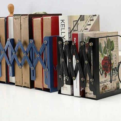 FUIENKO Bouchons De Livres Créatifs Réglables, Plus De 20 Pièces, Capacité De Livre, Serre-livres Extensibles, Maganzines, Support Organisateur,BK 4 FUIENKO Bouchons De Livres Créatifs Réglables, Plus De 20 Pièces, Capacité De Livre, Serre-livres Extensibles, Maganzines, Support Organisateur,BK – Image 2